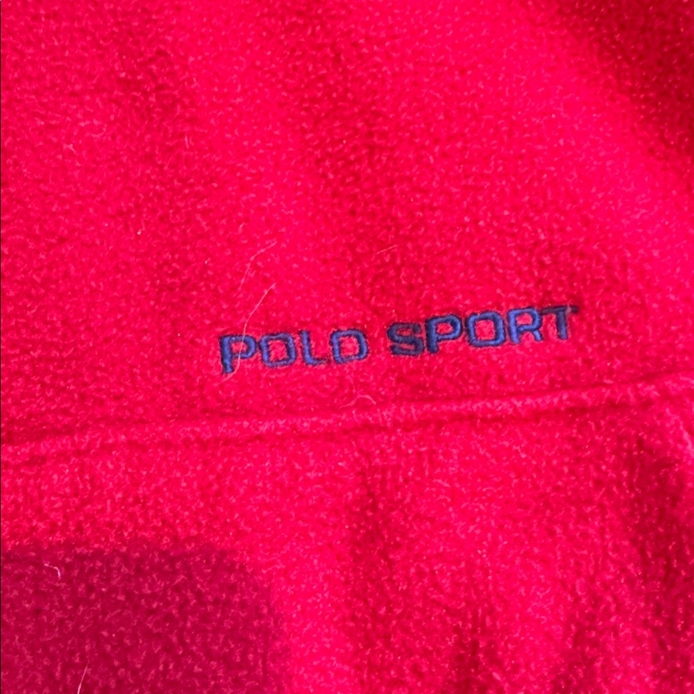 Polo Sport Ralph Lauren | Men’s Vintage Fleece Jacket Full Zip Red | L - Picture 6 of 9